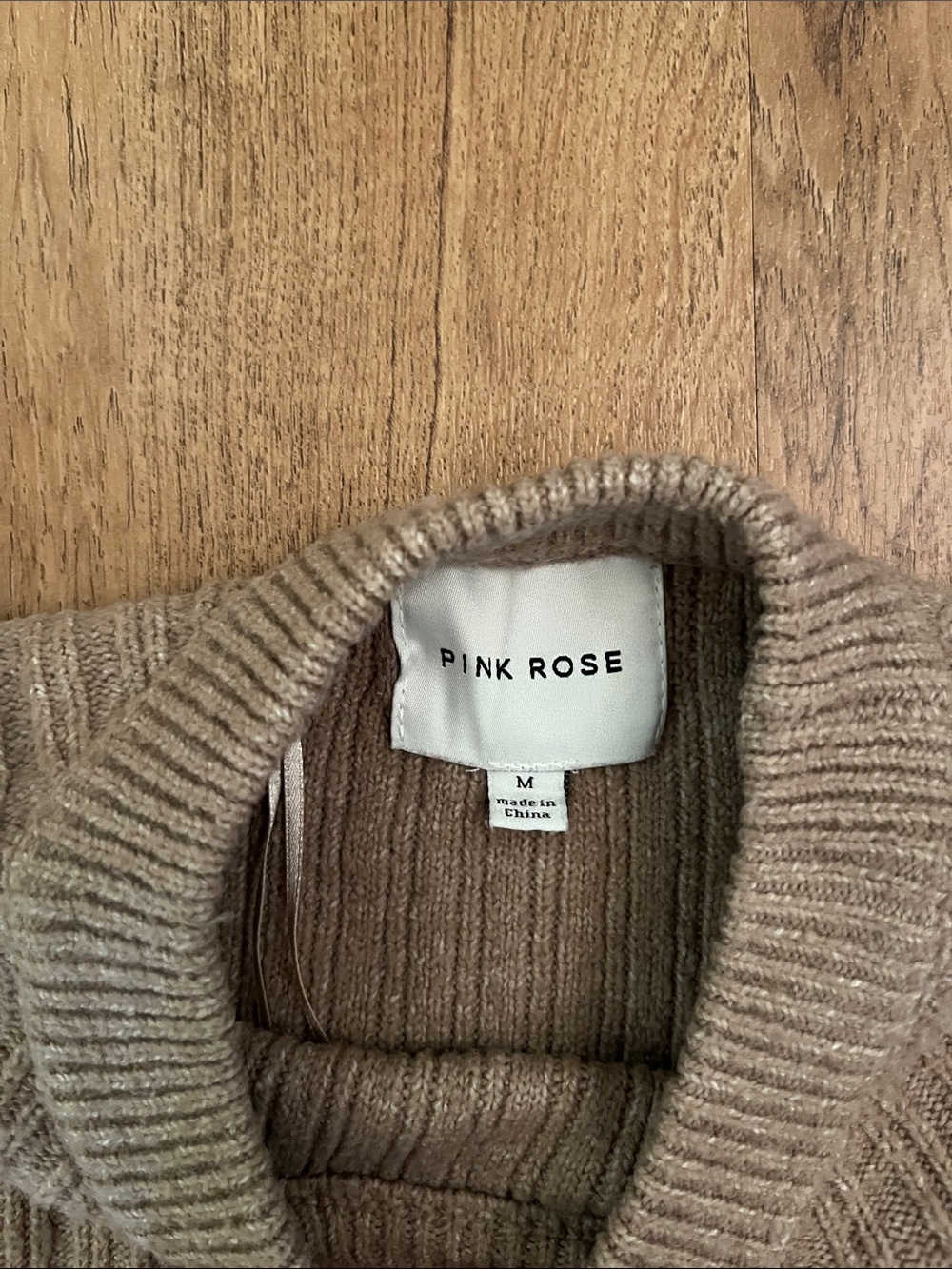 Pink Rose Textured Striped Sweater - Picture 3 of 6